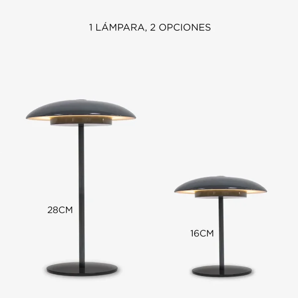 CANDEEIRO DE MESA EXTERIOR IP44 BATERIA ANTRACITE SARDINIA 30