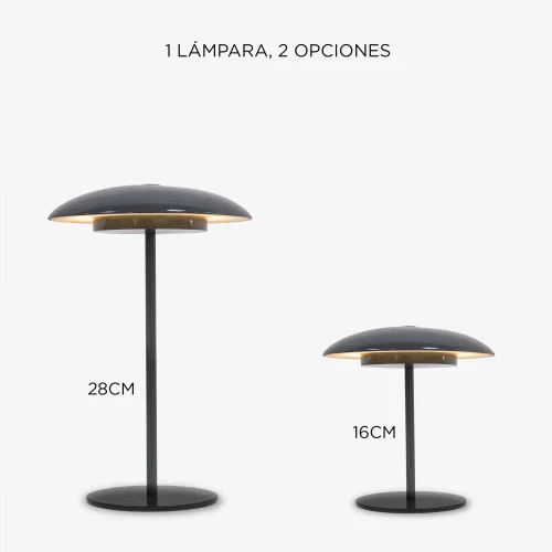 CANDEEIRO DE MESA EXTERIOR IP44 BATERIA ANTRACITE SARDINIA 30