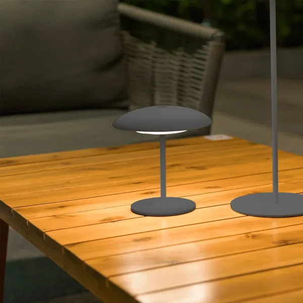 CANDEEIRO DE MESA EXTERIOR IP44 BATERIA ANTRACITE SARDINIA 30