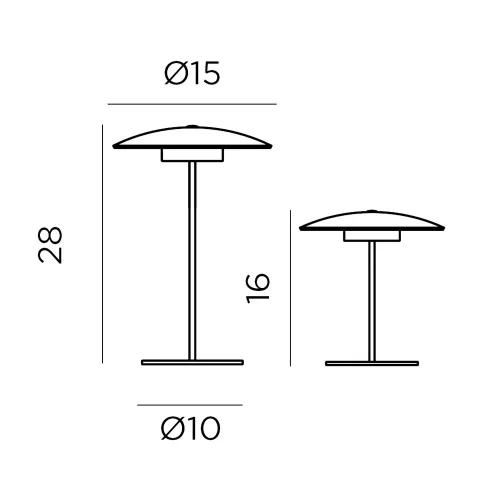 CANDEEIRO DE MESA EXTERIOR IP44 BATERIA ANTRACITE SARDINIA 30