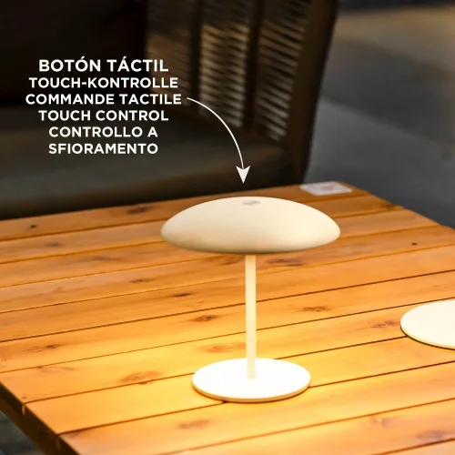 CANDEEIRO DE MESA EXTERIOR IP44 BATERIA BRANCA SARDINIA 30