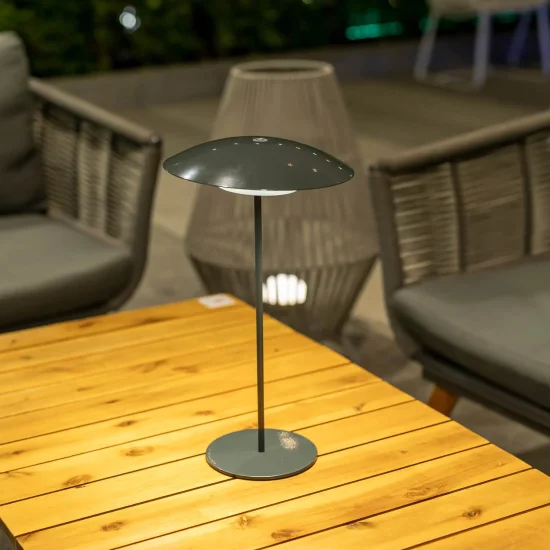 CANDEEIRO DE MESA EXTERIOR IP44 BATERIA ANTRACITE SARDINIA 40