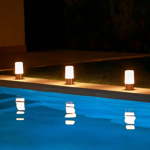 CANDEEIRO DE MESA RECARREGÁVEL OURO IP44 RGB MAIA