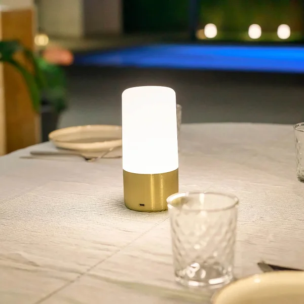 CANDEEIRO DE MESA RECARREGÁVEL OURO IP44 RGB MAIA