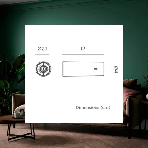 Aplique Sem Fios Bateria Recarregável Preto Roll 4 | Lúzete