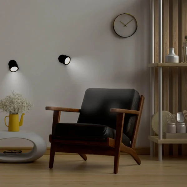 Aplique Sem Fios Bateria Recarregável Preto Roll 8 | Lúzete