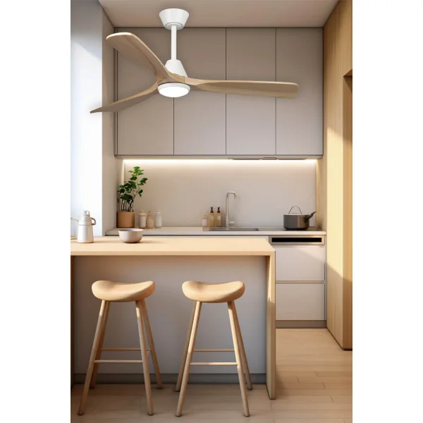 VENTILADOR DE TETO LED 18W REGULÁVEL 3 PÁS MOTOR DC JARETH