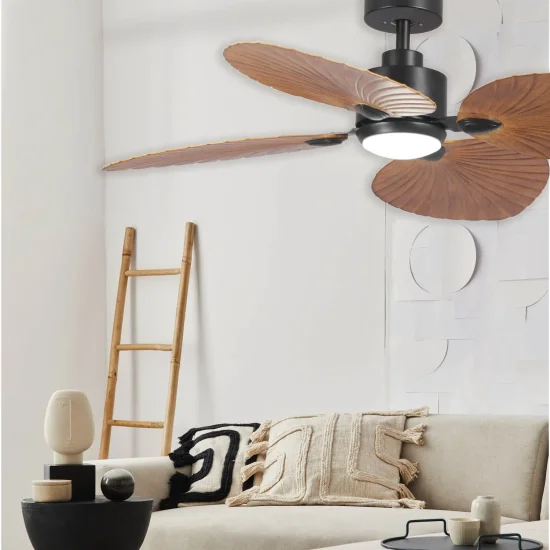 VENTILADOR DE TETO LED 18W REGULÁVEL 4 PÁS MOTOR DC LAGOS