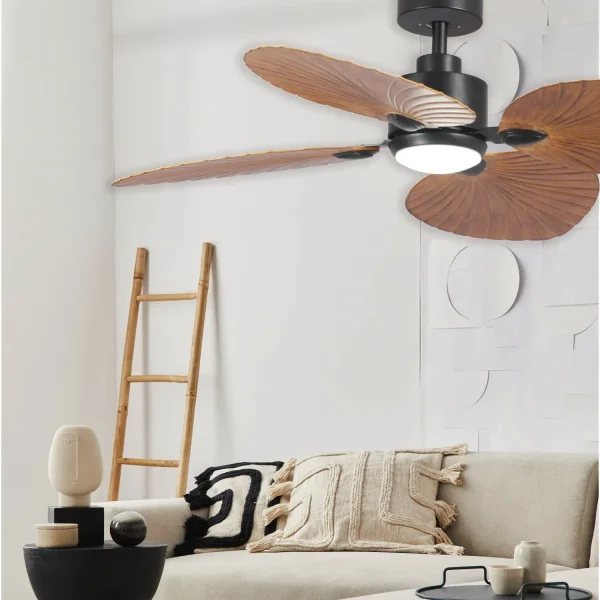 VENTILADOR DE TETO LED 18W REGULÁVEL 4 PÁS MOTOR DC LAGOS