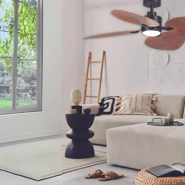 VENTILADOR DE TETO LED 18W REGULÁVEL 4 PÁS MOTOR DC LAGOS