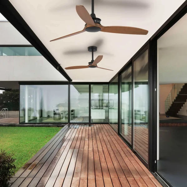 VENTILADOR DE TETO SEM LUZ 3 PÁS MADEIRA MOTOR DC WINSTON