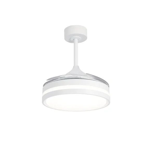 VENTILADOR DE TETO LED 24W REGULÁVEL 4 PÁS REBATÍVEIS MOTOR DC TRIANA