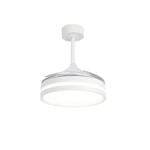 VENTILADOR DE TETO LED 24W REGULÁVEL 4 PÁS REBATÍVEIS MOTOR DC TRIANA