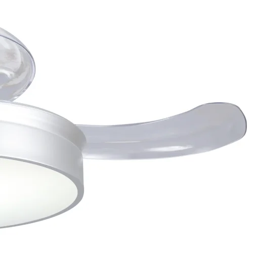 VENTILADOR DE TETO LED 24W REGULÁVEL PRATA 4 PÁS REBATÍVEIS MOTOR DC PALMA