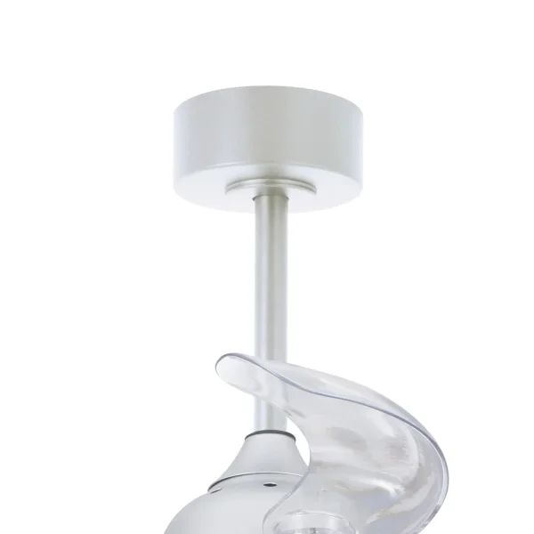 VENTILADOR DE TETO LED 24W REGULÁVEL PRATA 4 PÁS REBATÍVEIS MOTOR DC PALMA