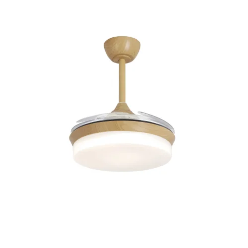 VENTILADOR DE TETO LED 24W REGULÁVEL MADEIRA 4 PÁS REBATÍVEIS GERALDTON