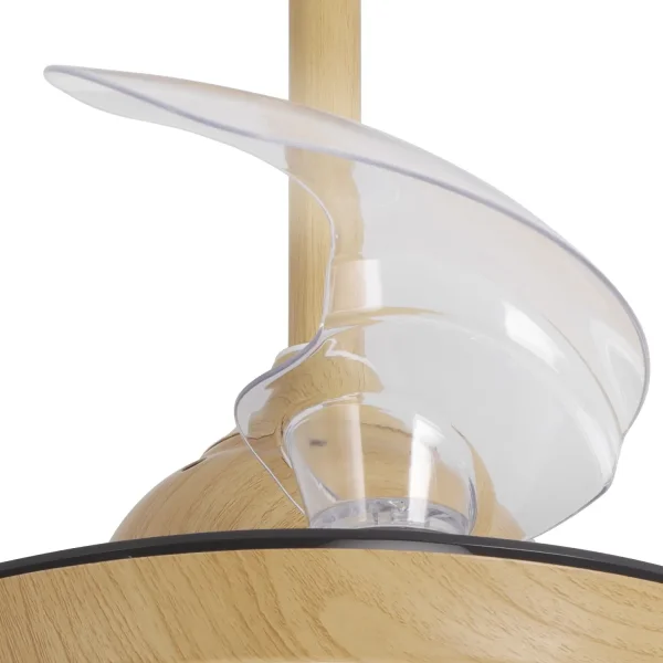 VENTILADOR DE TETO LED 24W REGULÁVEL MADEIRA 4 PÁS REBATÍVEIS GERALDTON