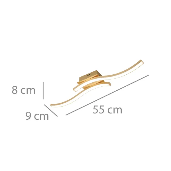 PLAFON DE TETO LED 14 W 4000K FOLHA DE OURO EVANDER