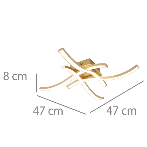 PLAFON DE TETO LED 22 W 4000K FOLHA DE OURO EVANDER