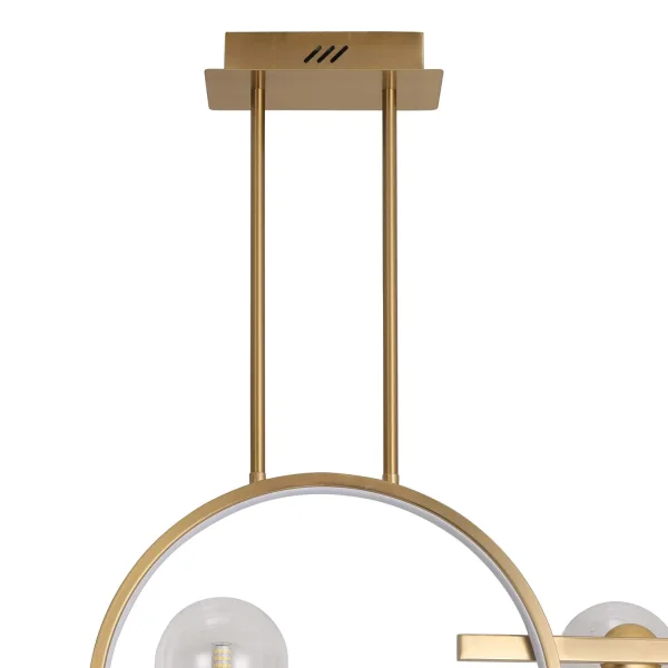 Candeeiro de Teto 8 Luzes Ferro Dourado Nicoletta| Lúzete