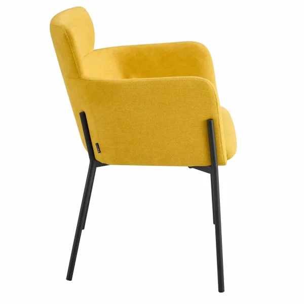 POLTRONA ESTOFADA MOSTARDA COSMO