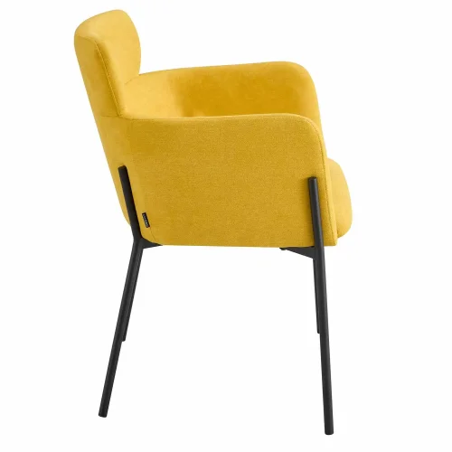 POLTRONA ESTOFADA MOSTARDA COSMO