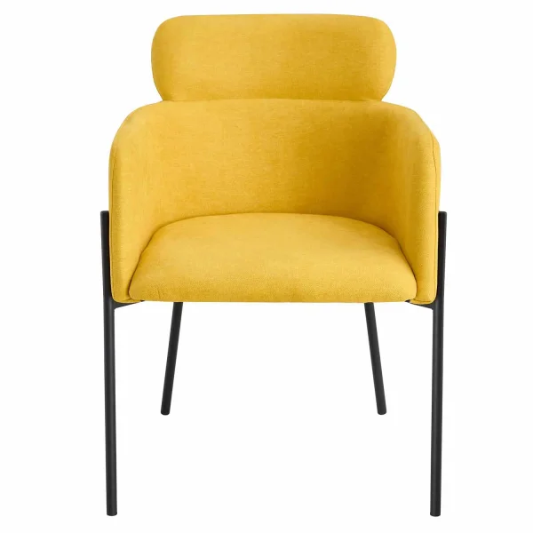 POLTRONA ESTOFADA MOSTARDA COSMO
