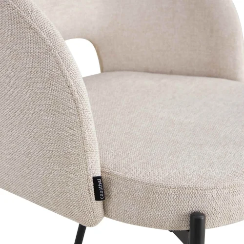 CADEIRA ESTOFADA AREIA CLOTILDE