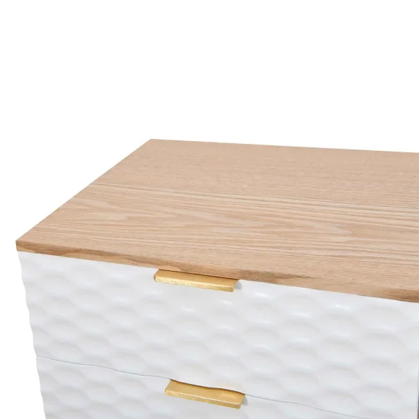 MESA DE CABECEIRA 3 GAVETAS ASGER