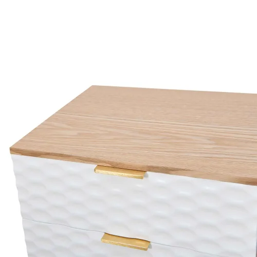 MESA DE CABECEIRA 3 GAVETAS ASGER