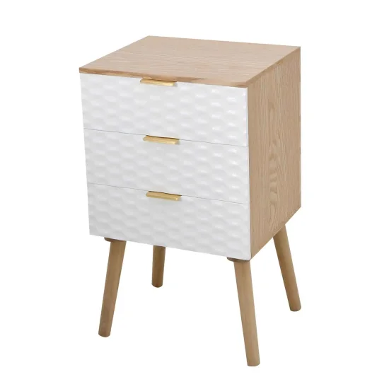 MESA DE CABECEIRA 3 GAVETAS ASGER