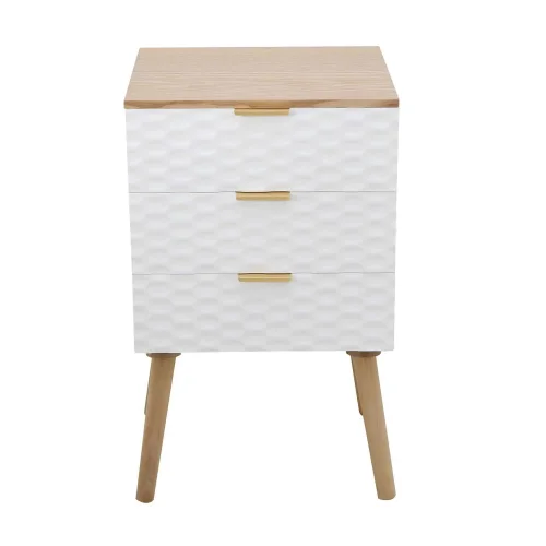 MESA DE CABECEIRA 3 GAVETAS ASGER