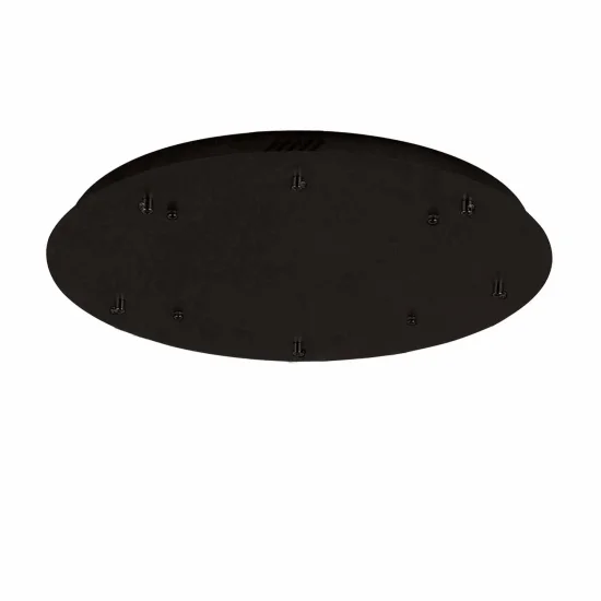 BASE REDONDA 6 LUZES AÇO PINTADO PRETO Ø 65CM