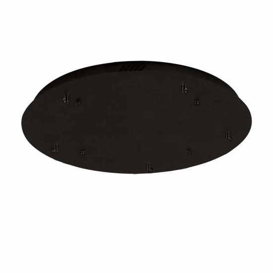BASE REDONDA 5 LUZES AÇO PINTADO PRETO Ø 70CM