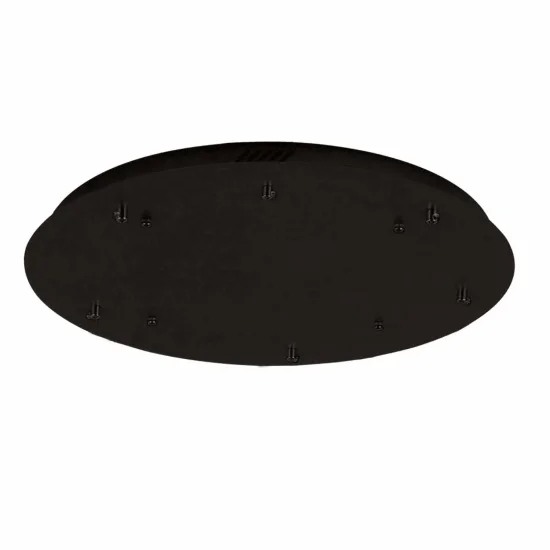 BASE REDONDA 6 LUZES AÇO PINTADO PRETO Ø 70CM