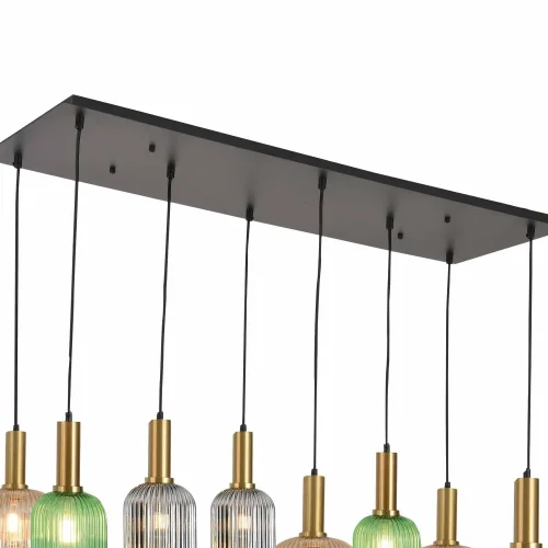 BASE RETANGULAR 8 LUZES 90 CM AÇO PRETO