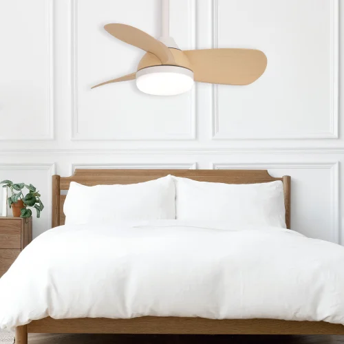 VENTILADOR DE TETO LED 17W REGULÁVEL MOTOR DC MADEIRA CLARA SIERRA VENTILADOR DE TETO LED 17W REGULÁVEL MOTOR DC MADEIRA CLARA SIERRA