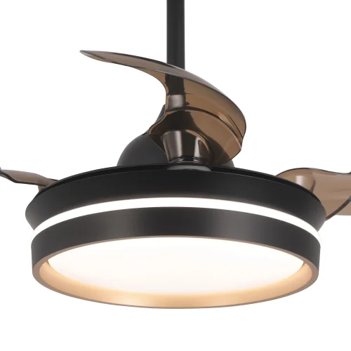 VENTILADOR DE TETO COM LUZ LED 24W REGULÁVEL MOTOR DC NEGRO CASCADE VENTILADOR DE TETO COM LUZ LED 24W REGULÁVEL MOTOR DC NEGRO CASCADE