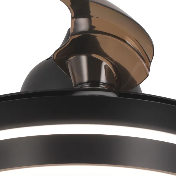 VENTILADOR DE TETO COM LUZ LED 24W REGULÁVEL MOTOR DC NEGRO CASCADE VENTILADOR DE TETO COM LUZ LED 24W REGULÁVEL MOTOR DC NEGRO CASCADE