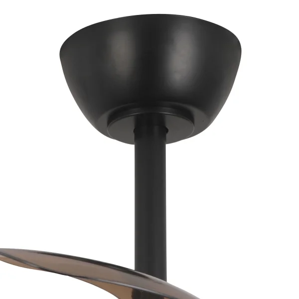 VENTILADOR DE TETO COM LUZ LED 24W REGULÁVEL MOTOR DC NEGRO CASCADE VENTILADOR DE TETO COM LUZ LED 24W REGULÁVEL MOTOR DC NEGRO CASCADE