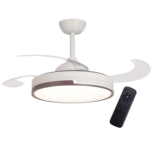 VENTILADOR DE TETO LED 38W REGULÁVEL COM 4 PÁS RETRÁTEIS SKYLER