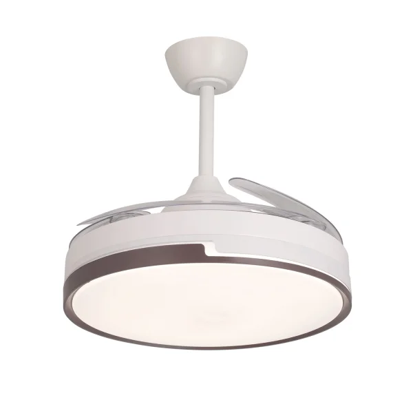 VENTILADOR DE TETO LED 48W REGULÁVEL 4 PÁS DOBRÁVEIS SKYLER