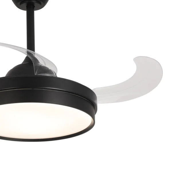 VENTILADOR DE TETO LED 38W REGULÁVEL 4 PÁS PLEGÁVEIS NASHVILLE VENTILADOR DE TETO LED 38W REGULÁVEL 4 PÁS PLEGÁVEIS NASHVILLE