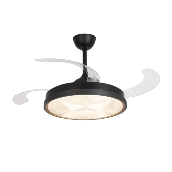 VENTILADOR DE TETO LED 48W REGULÁVEL 4 PÁS RETRÁTEIS WELLINGTON