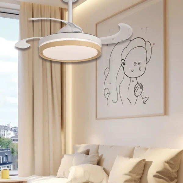 VENTILADOR DE TETO LED 38W REGULÁVEL 4 PÁS DOBRÁVEIS TUCSON VENTILADOR DE TETO LED 38W REGULÁVEL 4 PÁS DOBRÁVEIS TUCSON