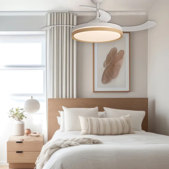 VENTILADOR DE TETO LED 48W REGULÁVEL 4 PÁS DOBRÁVEIS TUCSON 2