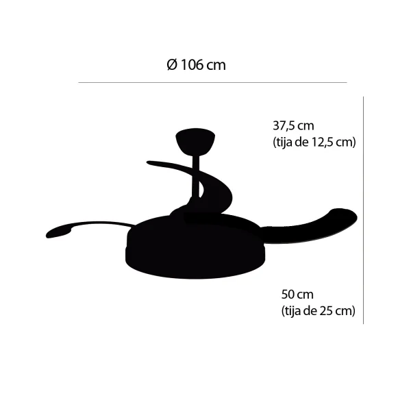 VENTILADOR DE TETO LED 48W REGULÁVEL 4 PÁS DOBRÁVEIS TUCSON VENTILADOR DE TETO LED 48W REGULÁVEL 4 PÁS DOBRÁVEIS TUCSON