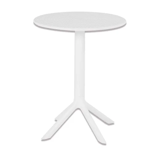 MESA DE JARDIM POLIPROPILENO BRANCO Ø60 CM KORA