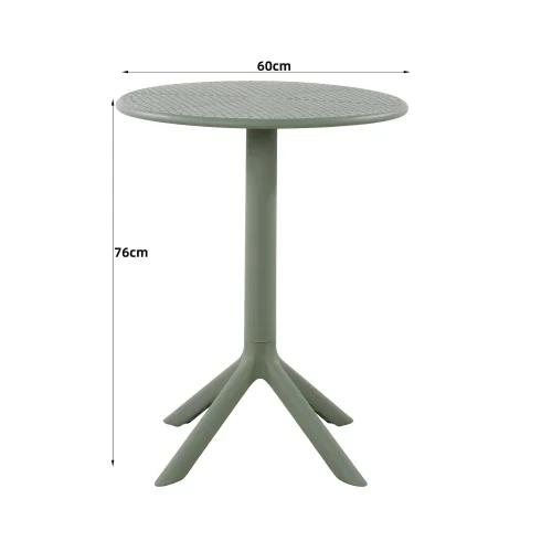 MESA DE JARDIM EM POLIPROPILENO VERDE KALE Ø60 CM KORA