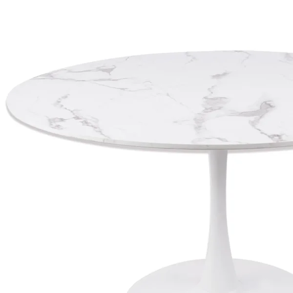 MESA DE JANTAR REDONDA EM MÁRMORE BRANCO Ø120 CM SAN ANTONI